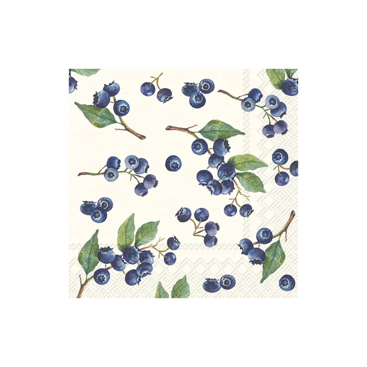 ihr SINCE 1977 Disposable Napkin, Cocktail (5" x 5"), Blueberries