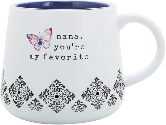 Pavilion Gift Company - Nana - 18-ounce Stoneware Mug, Mothers Day Gift, Grandma Nana Mimi Coffee Cup, 1 Count