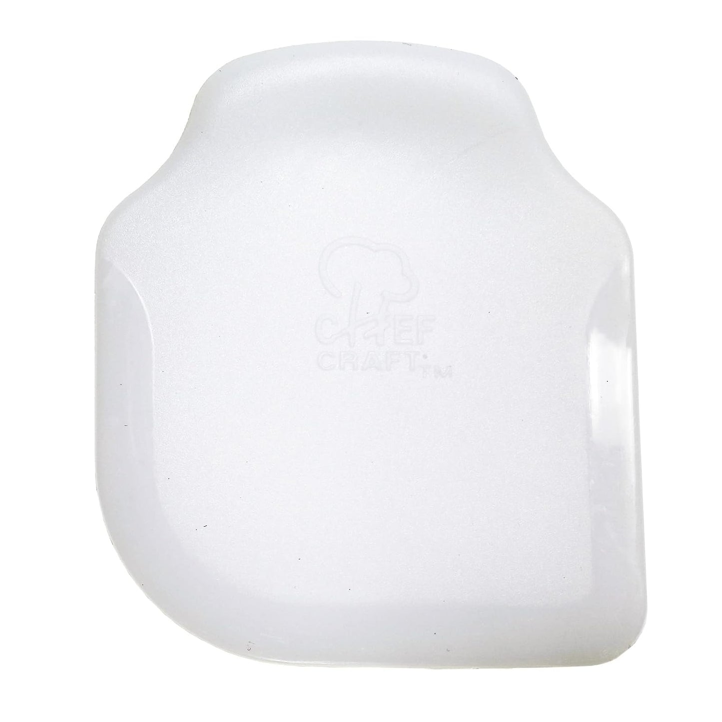 Chef Craft Basic Plastic Pan Scraper, 3 inch Length 2.5 inch Wide, White