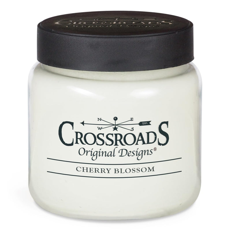 CROSSROADS ORIGINAL DESIGNS Cherry Blossom Scented Jar Candle, 16 Oz, Home Fragrance