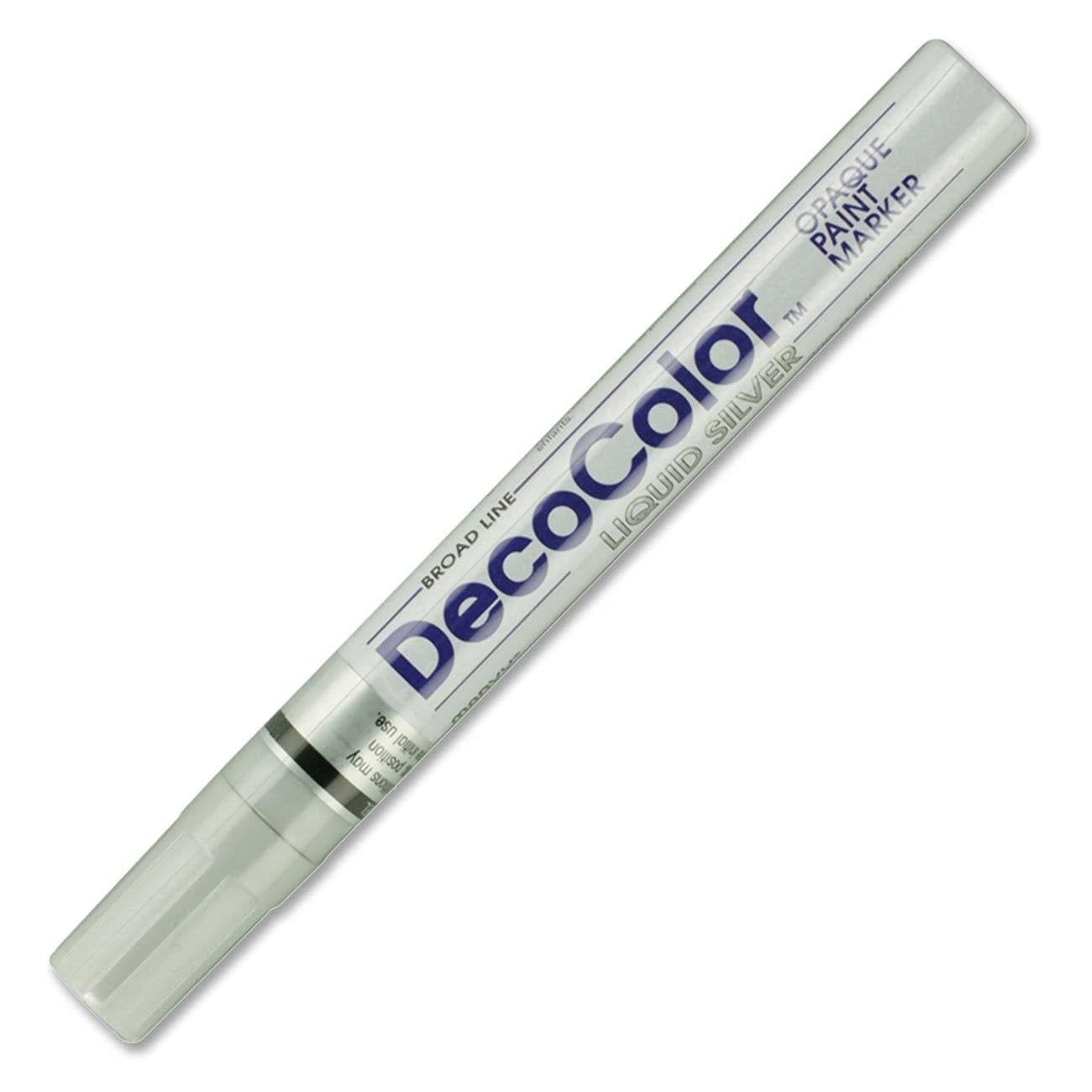 Marvy Uchida DecoColor Broad Point Paint Markers (UCH300SSLV), Silver