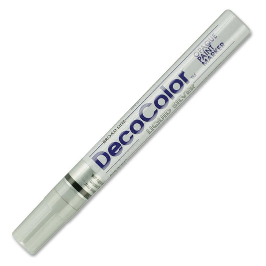 Marvy Uchida DecoColor Broad Point Paint Markers (UCH300SSLV), Silver