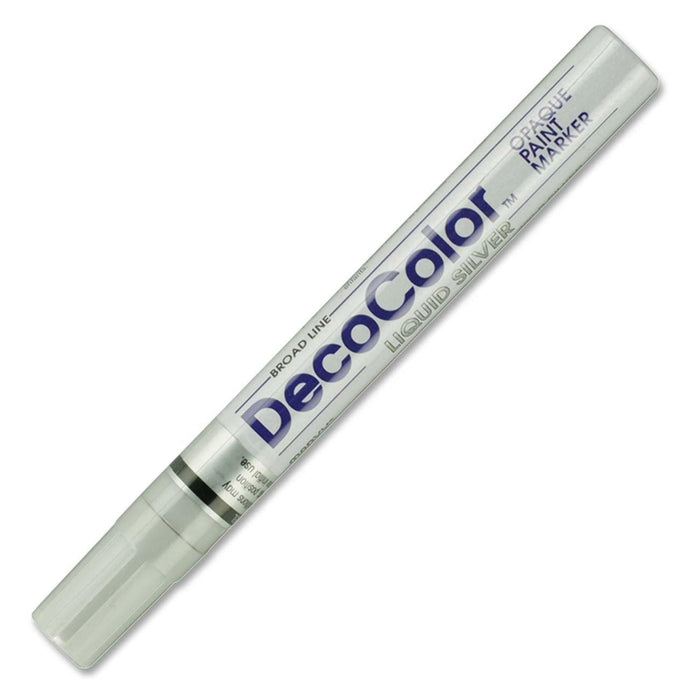 Marvy Uchida DecoColor Broad Point Paint Markers (UCH300SSLV), Silver