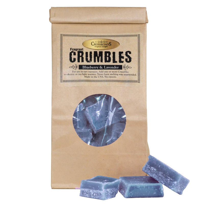 CROSSROADS ORIGINAL DESIGNS Blueberry and Lavender Wax Crumbles, 6 Oz Bag, Home Fragrance