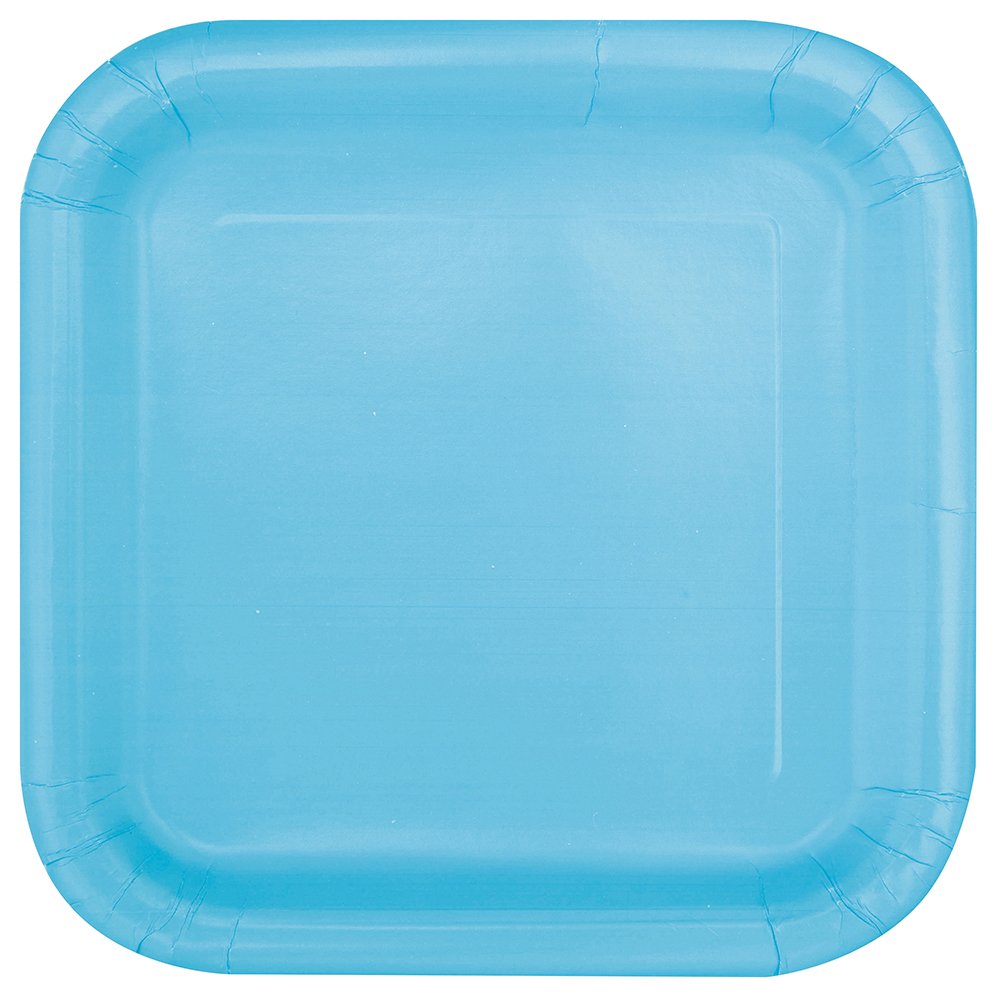 Unique Industries Party Tableware, 9", Light Blue