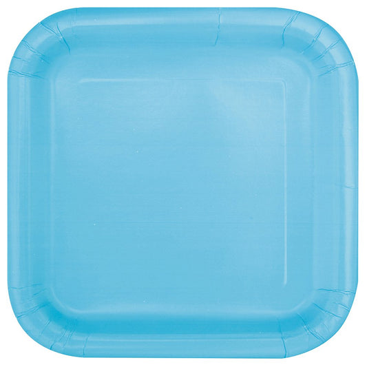 Unique Industries Party Tableware, 9", Light Blue
