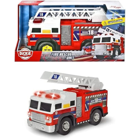 Master Toys Dickies Light & Sound Fire Rescue Toy Vehicle, 15.5-inch Length, for Play, Collection, Gift, Boys