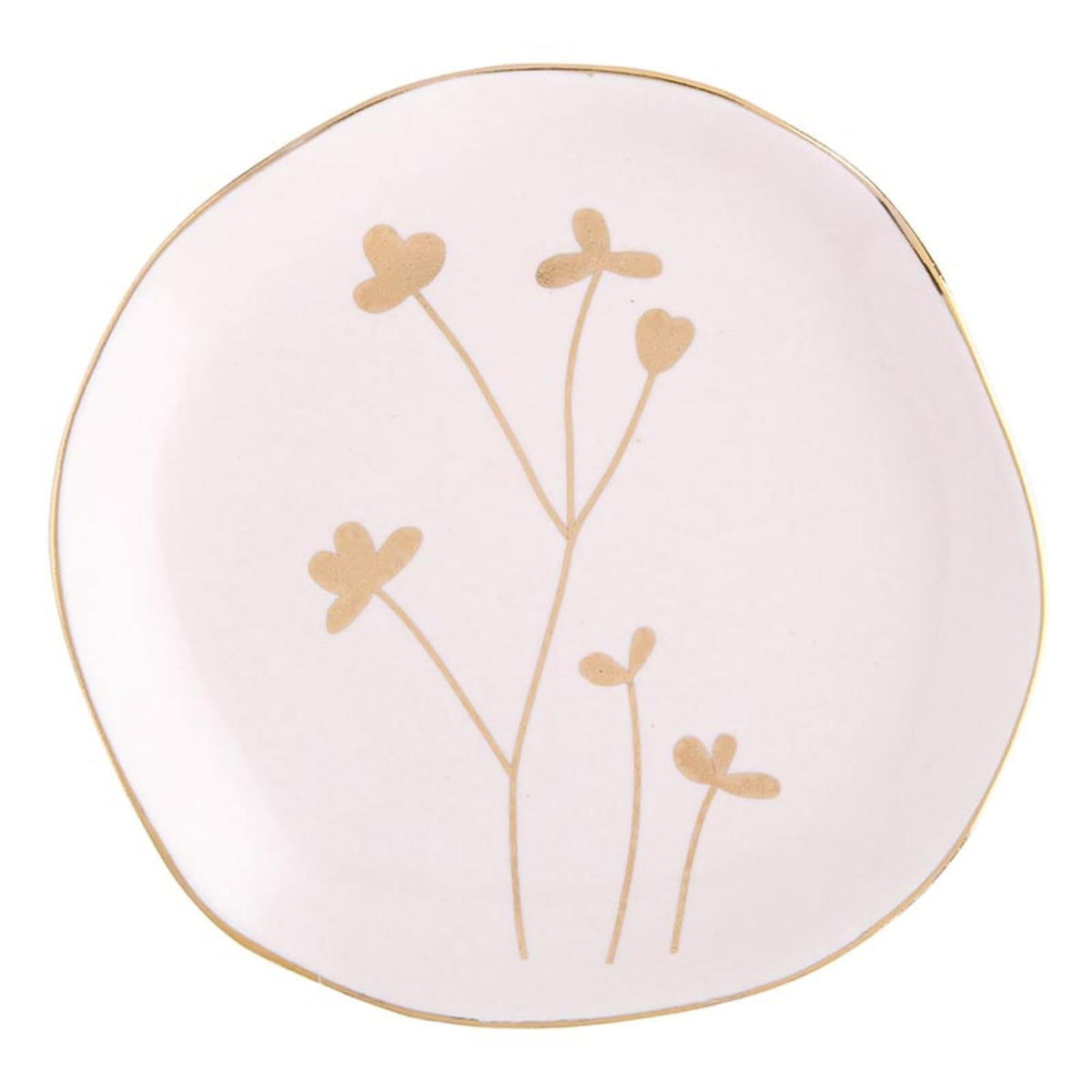 Santa Barbara Design Studio Drink Coaster, 3.5" Diameter, Gold Foil Floral