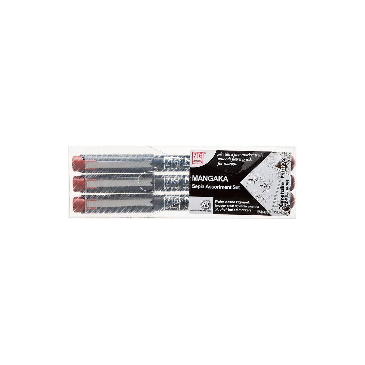 Kuretake Marking Pen, Sepia, Chisel