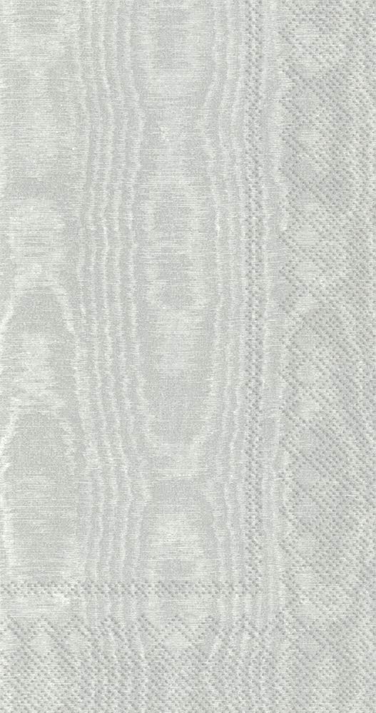 Boston International IHR 3-Ply Paper Napkins, 16-Count Guest Size, Silver