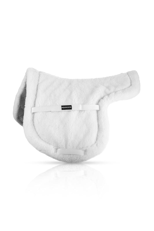 Equinavia Eidsvoll Shaped Show Saddle Pad with Fleece Top - White - L