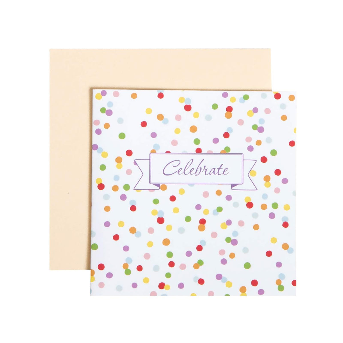 C.R. Gibson Greeting Card, 2 3/4" square, Confetti