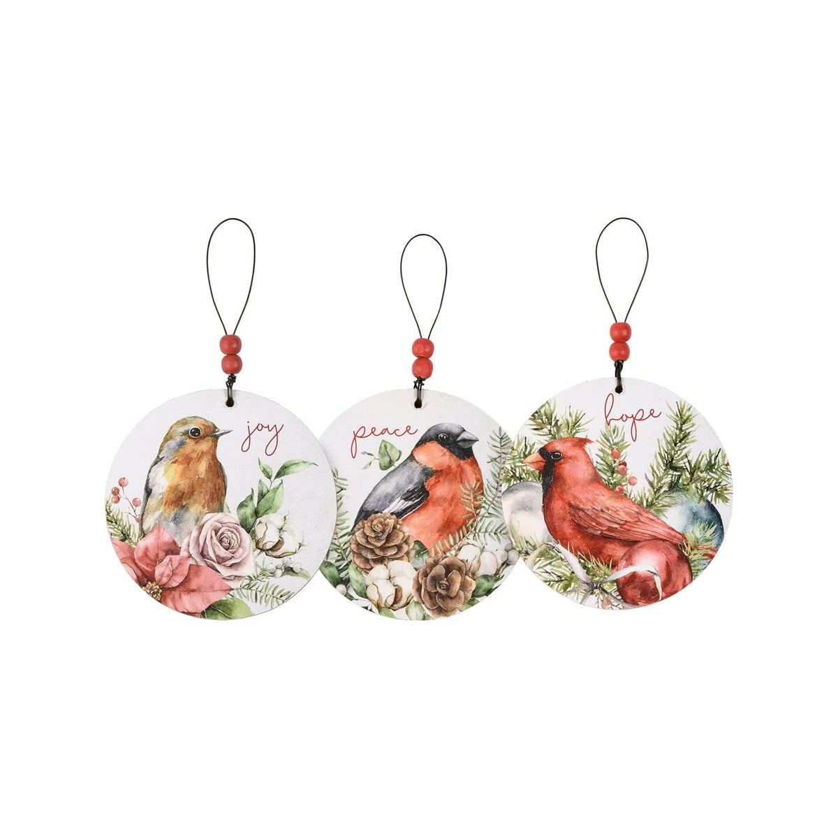 Primitives by Kathy Hanging Ornament, Red, Cottage