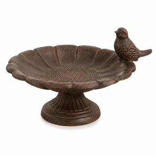 Comfy Hour 7.5 Inch Cast Iron Bird Bath, Sunflower Bird Feeder, 1 Unit