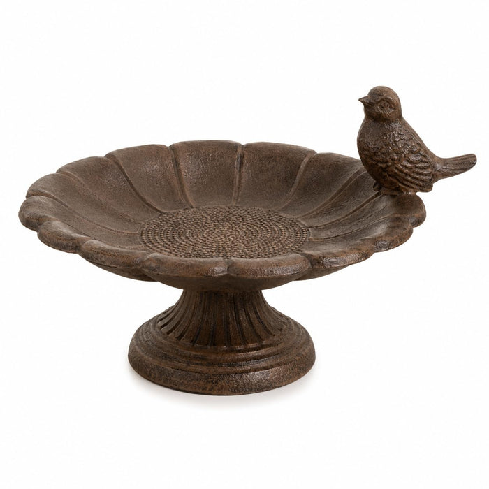 Comfy Hour 7.5 Inch Cast Iron Bird Bath, Sunflower Bird Feeder, 1 Unit