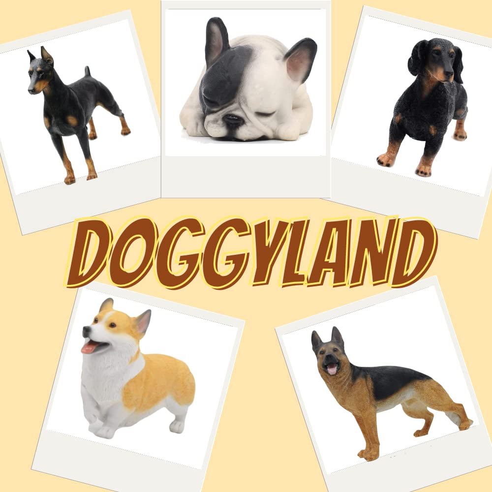 Comfy Hour Doggyland Collection, Miniature Dog Collectibles 6 Standing Welsh Corgi Dog Figurine, Realistic Lifelike Animal Statue Home Decoration, Yellow