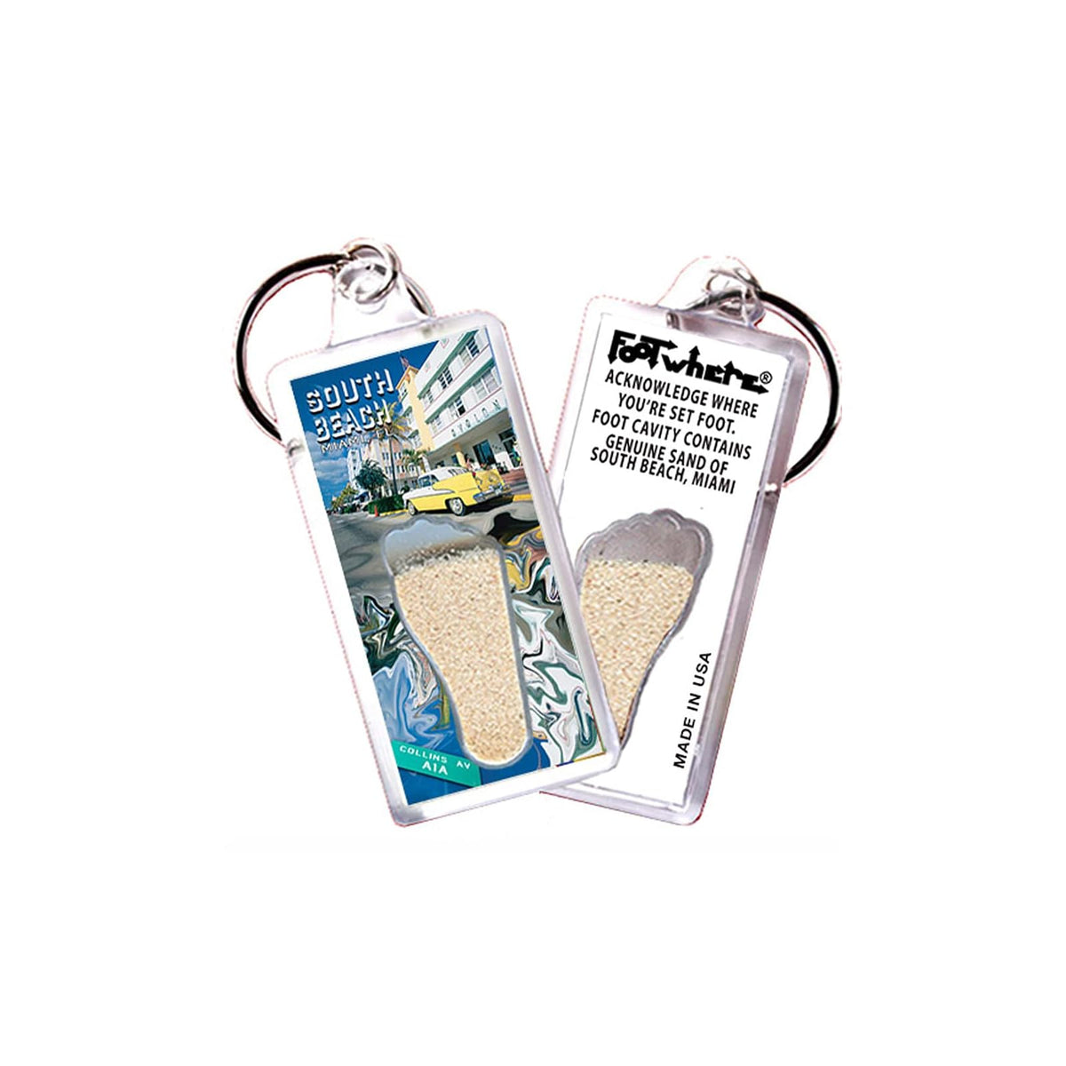 FootWhere Keychain, Small, Sbm106 - Avenue