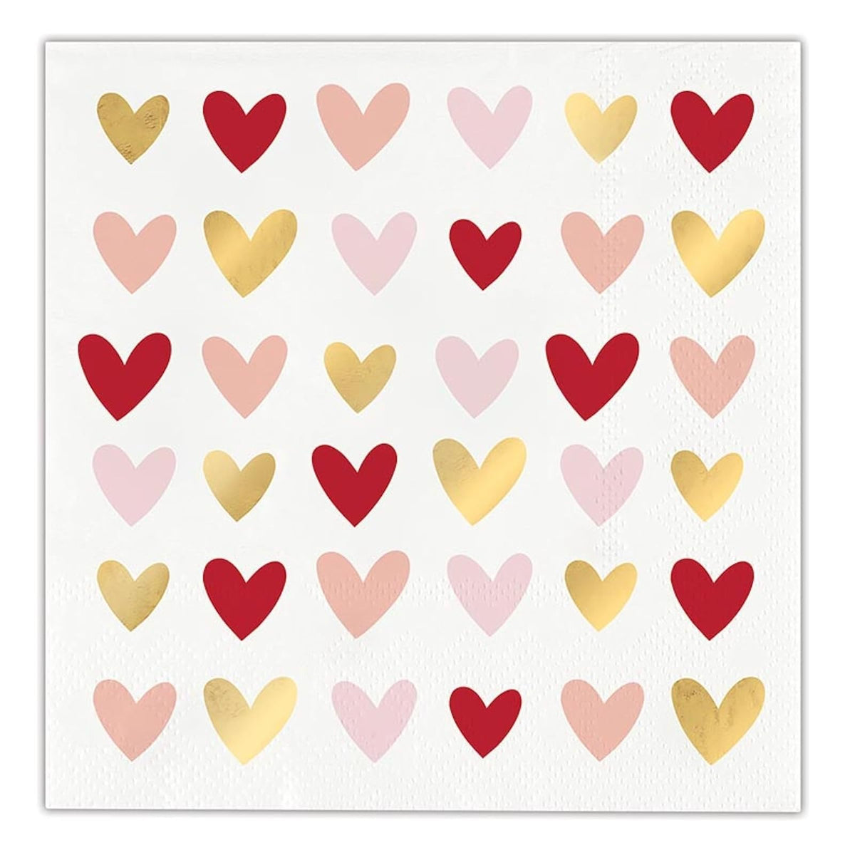 Slant Collections Disposable Napkin, 20-Count, Hearts