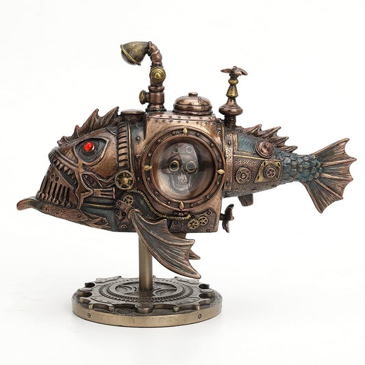Unicorn Studio Veronese Design Hand Painted Steampunk Submarine Sci-fi Fantasy Statue