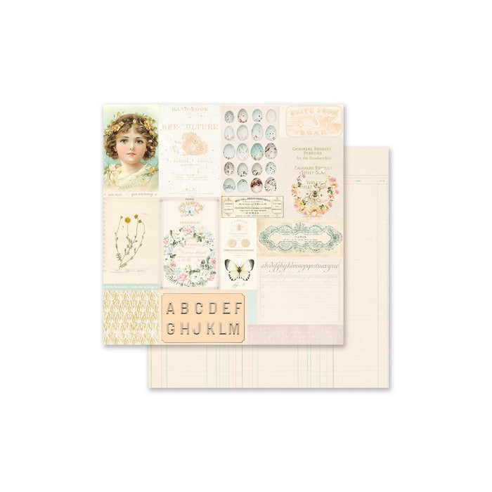 PRIMA MARKETING INC Card Stock, MielHoneybee 1 sheet 12"x12", w/ foil details, W