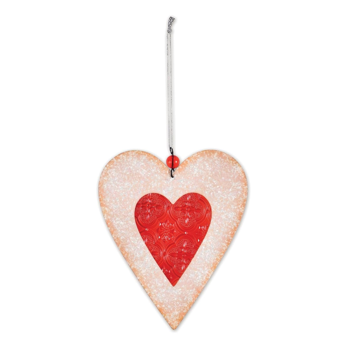 Sunset Vista Designs Hanging Ornament, 10 Inch, Red/White