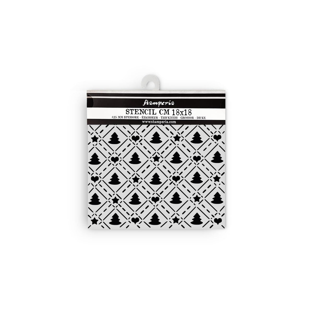 Stamperia Sheet Paper, 18cmX18cm, black / white
