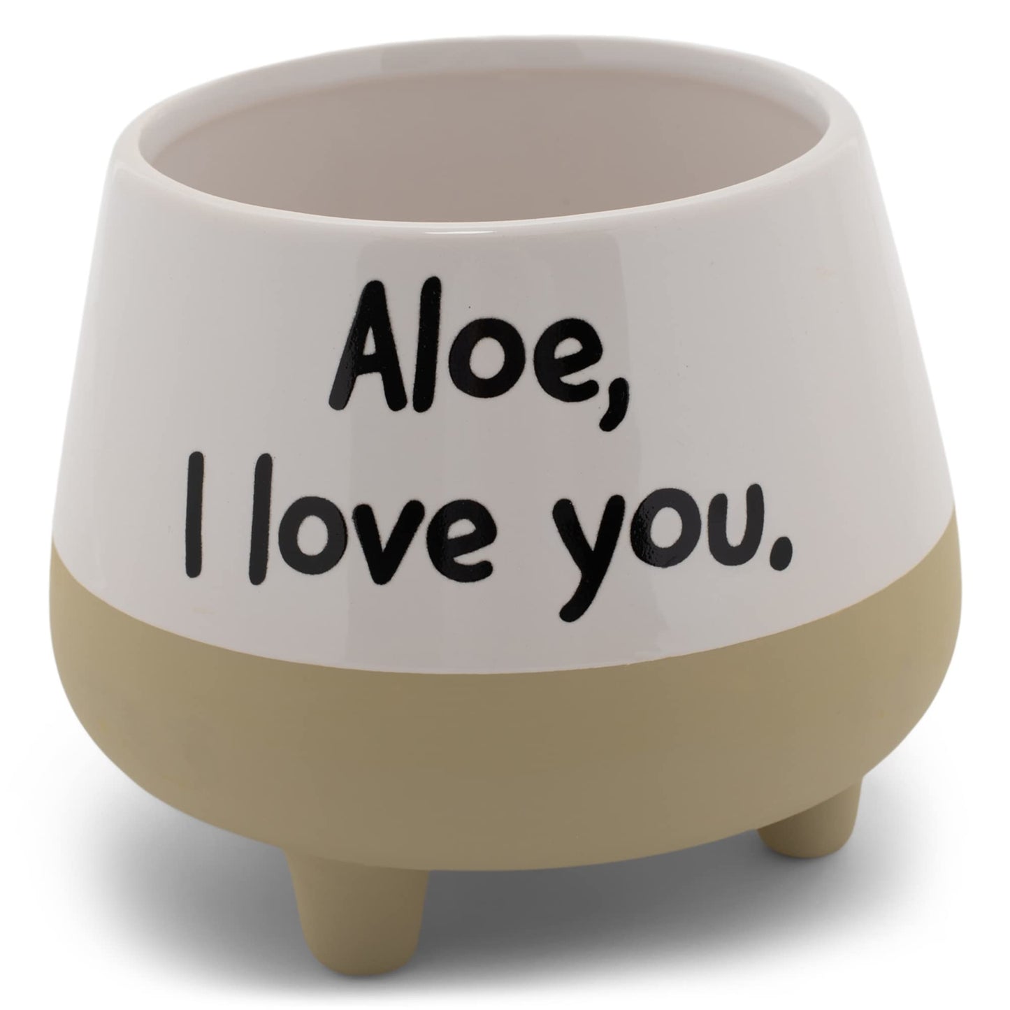 Napco 22226 'Aloe' Footed Cache, 3-inch Height, Ceramic