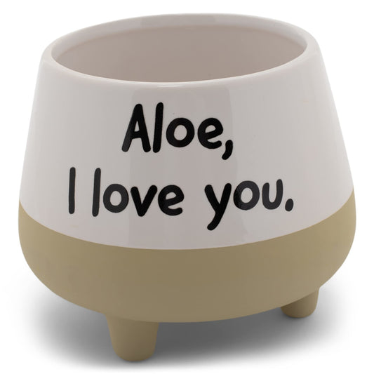 Napco 22226 'Aloe' Footed Cache, 3-inch Height, Ceramic