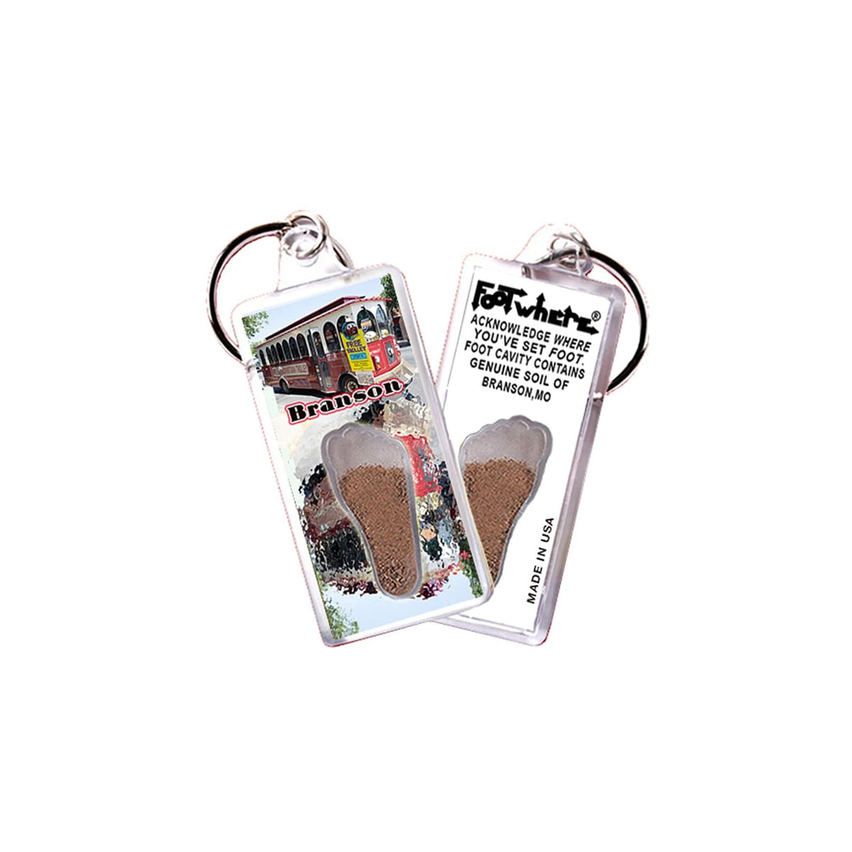FootWhere Keychain, Small, Bs106 - Trolley