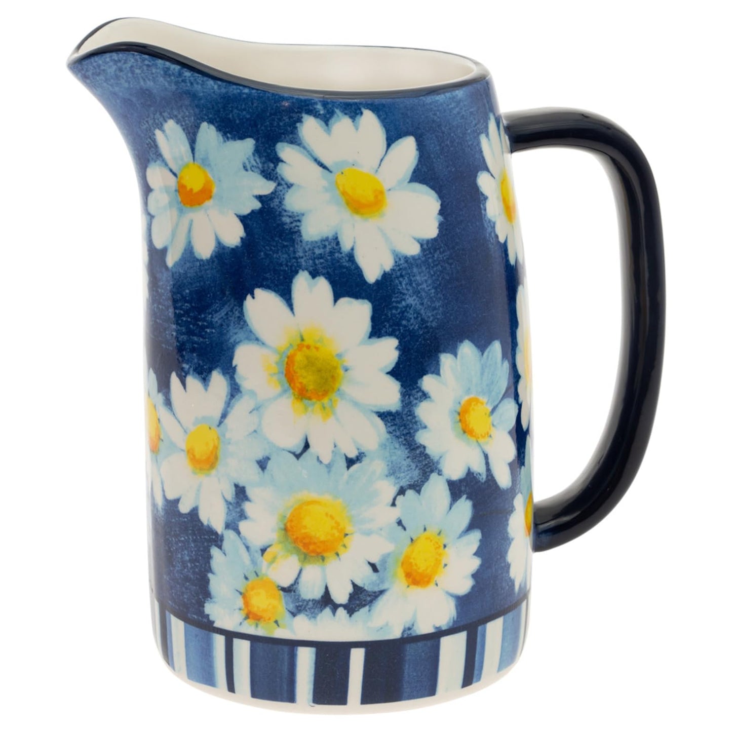 Boston International Drink Pitcher Ceramic Serveware Water & Cold Beverage Jug, 5.5 Cups, Agnetha