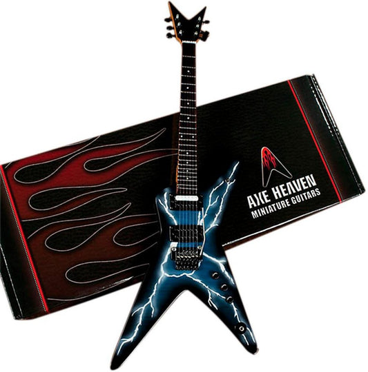 AXE HEAVEN Dimebag Darrell Lightning Bolt Signature Model: Miniature Guitar Replica Collectible