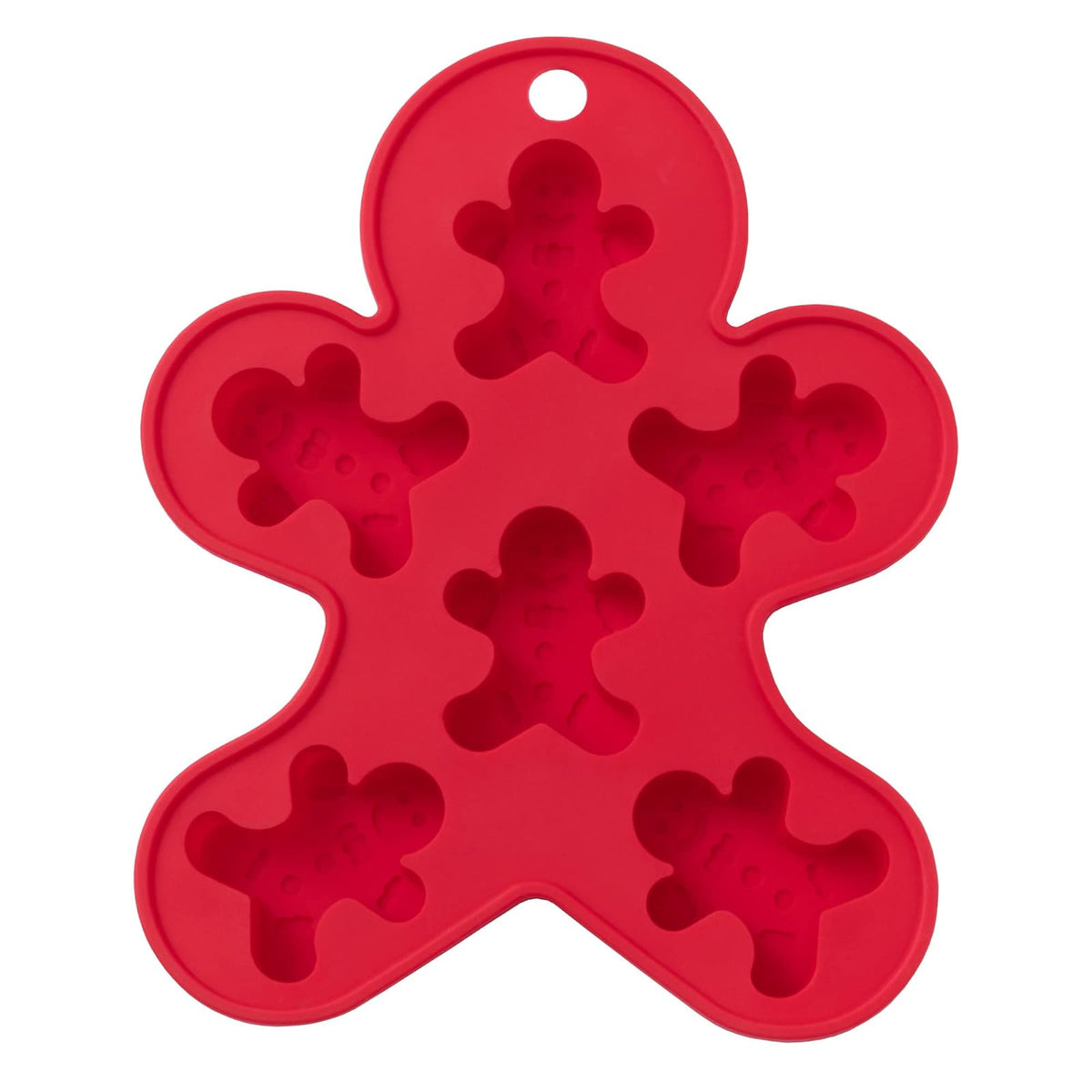 Chef Craft Ice Cube Tray, 6 Cube, Red