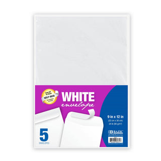 BAZIC PRODUCTS Envelope, 1-Pack, 9" x 12" (5-count)