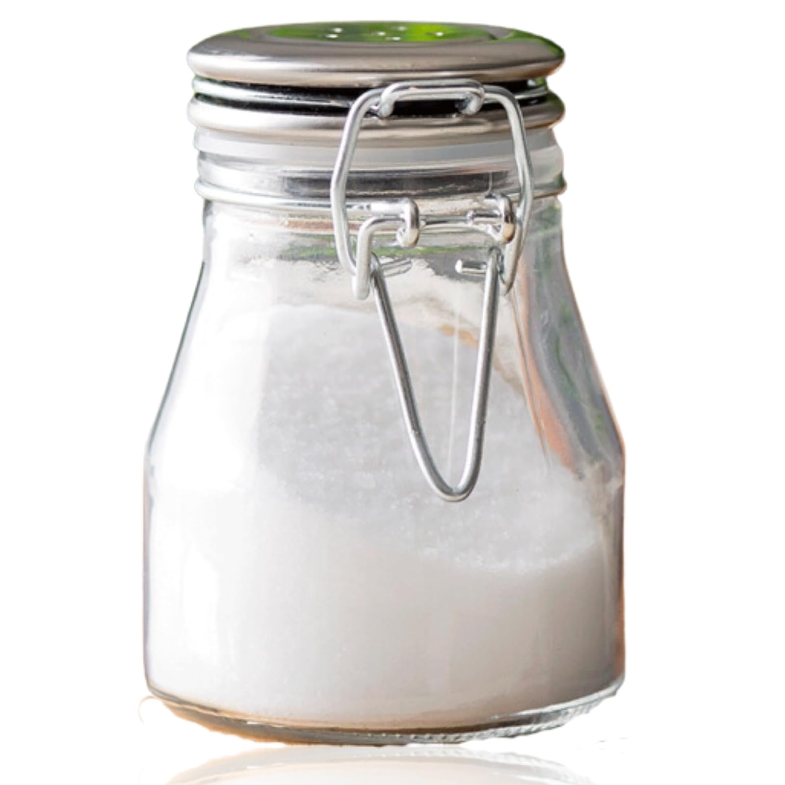 Tablecraft 3.5 oz. Resealable Salt & Pepper Shaker with Stainless Steel Clip Top