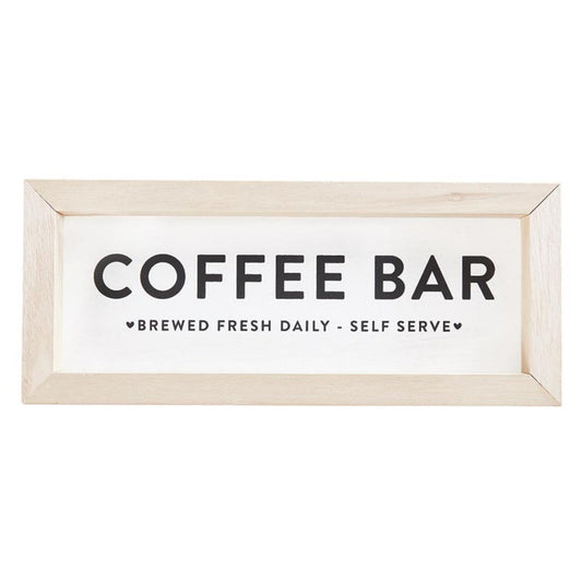 Santa Barbara Design Studio Coffee Bar Sign Wall Art Décor For Kitchen, 12" W x 5" H, Brewed Fresh Daily