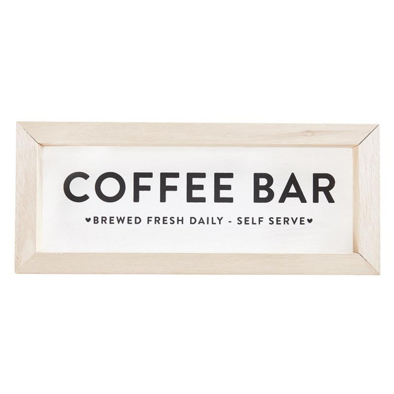 Santa Barbara Design Studio Coffee Bar Sign Wall Art Décor For Kitchen, 12" W x 5" H, Brewed Fresh Daily