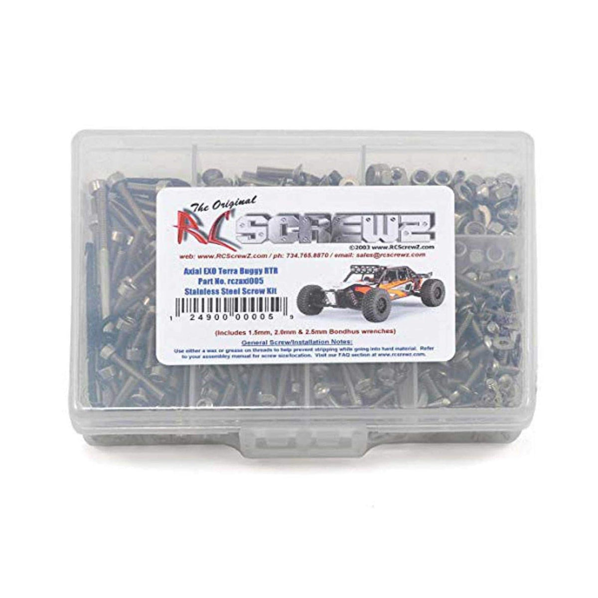 RC Screwz Screws, Small, Silver