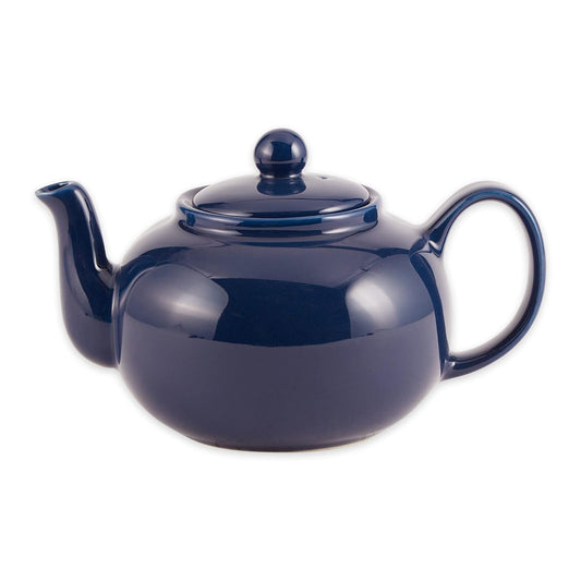RSVP International Large Stoneware 6-Cup Teapot, Blue