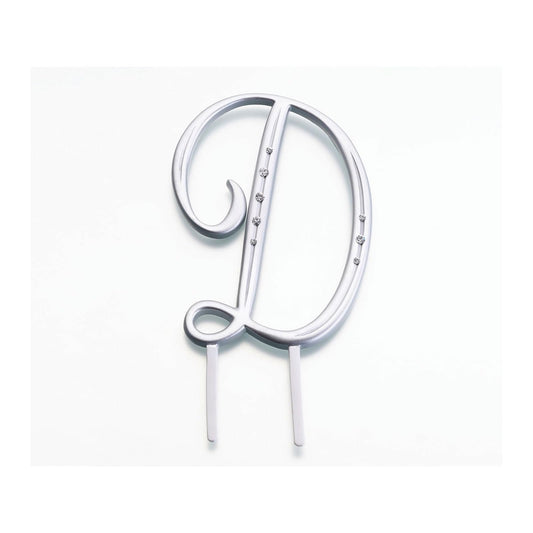 Lillian Rose Cake Topper, 4.5", Silver