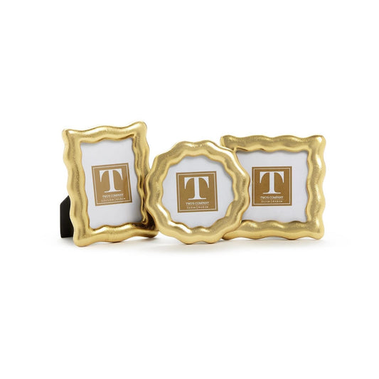 Two's Company Picture Frame, Square (Largest frame: 8x10 inches), Gold