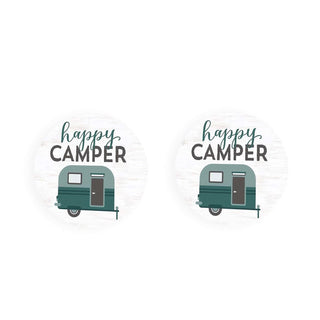 P. Graham Dunn Drink Coaster, Set of 2, Happy Camper