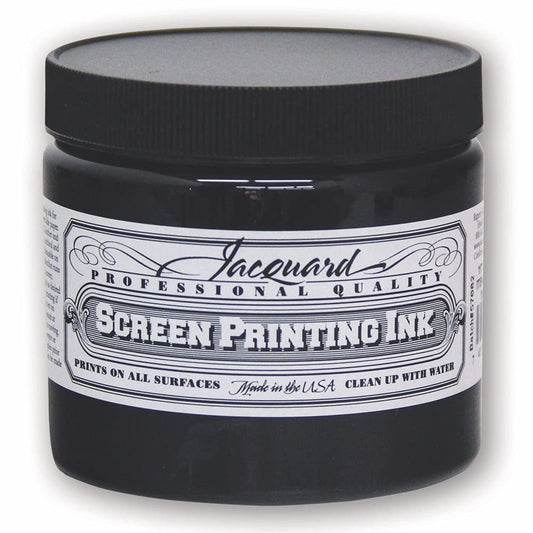 Jacquard Professional Screen Print Ink, Water-Soluable, 16oz Jar, Black (117)