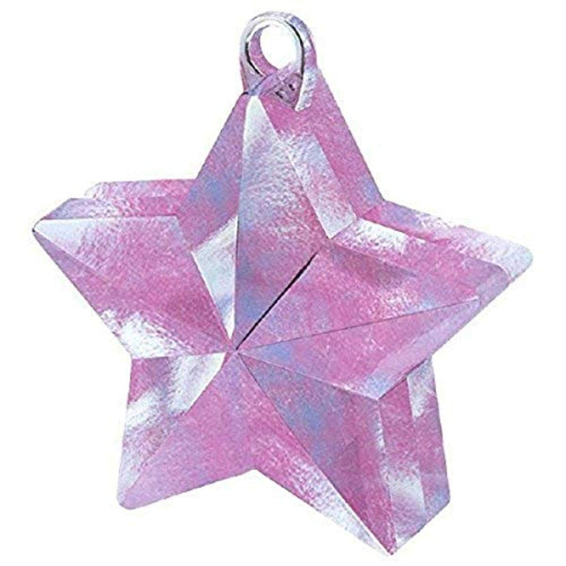 amscan Star Foil Balloon Weight | Iridescent | Party Decor Opal, 6.0 oz.