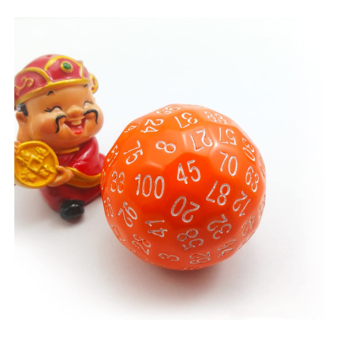BESCON DICE Game Dice, 45mm, Solid Orange D100