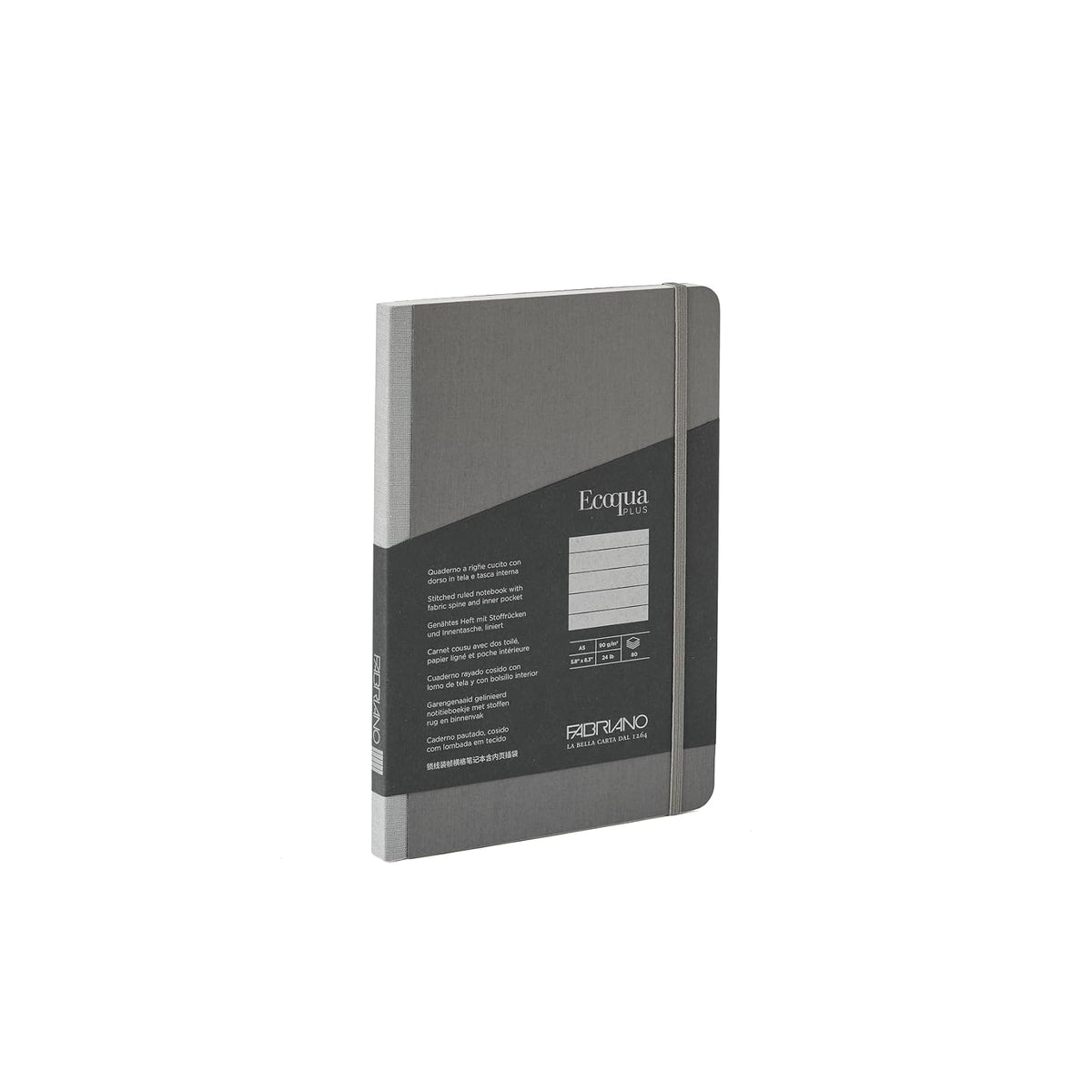 Fabriano Blank Book, Lined, Gray