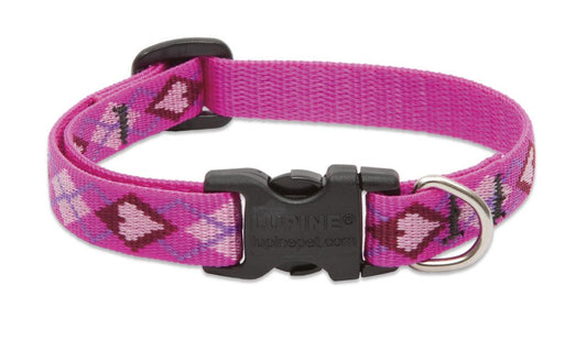 Lupine Pet Originals 1/2" Puppy Love 6-9" Adjustable Collar for Extra Small Dogs