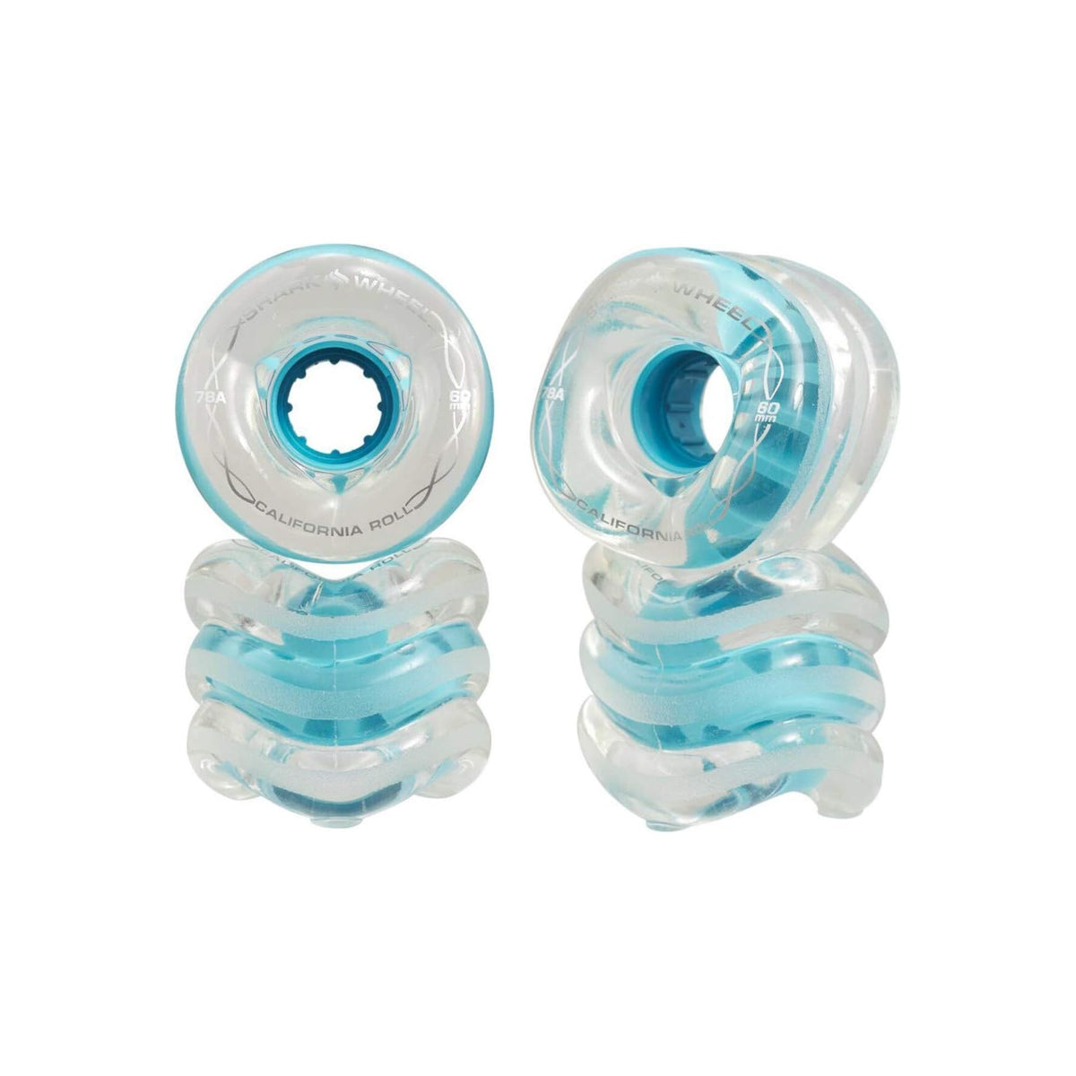 Shark Wheel Wheel, 60mm, Clear with Blue Hub