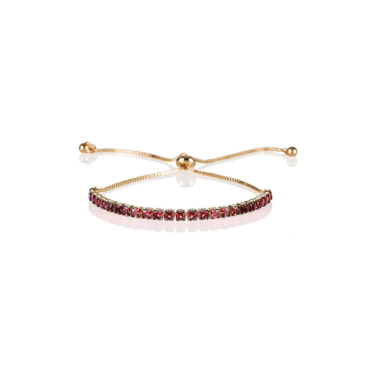 ZAVANA Bracelet, 10 inches, Gold/Red