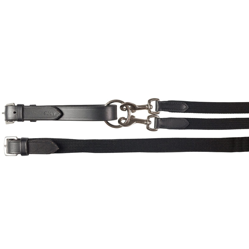 Horze Web Draw Reins - Size:Full Color:Black