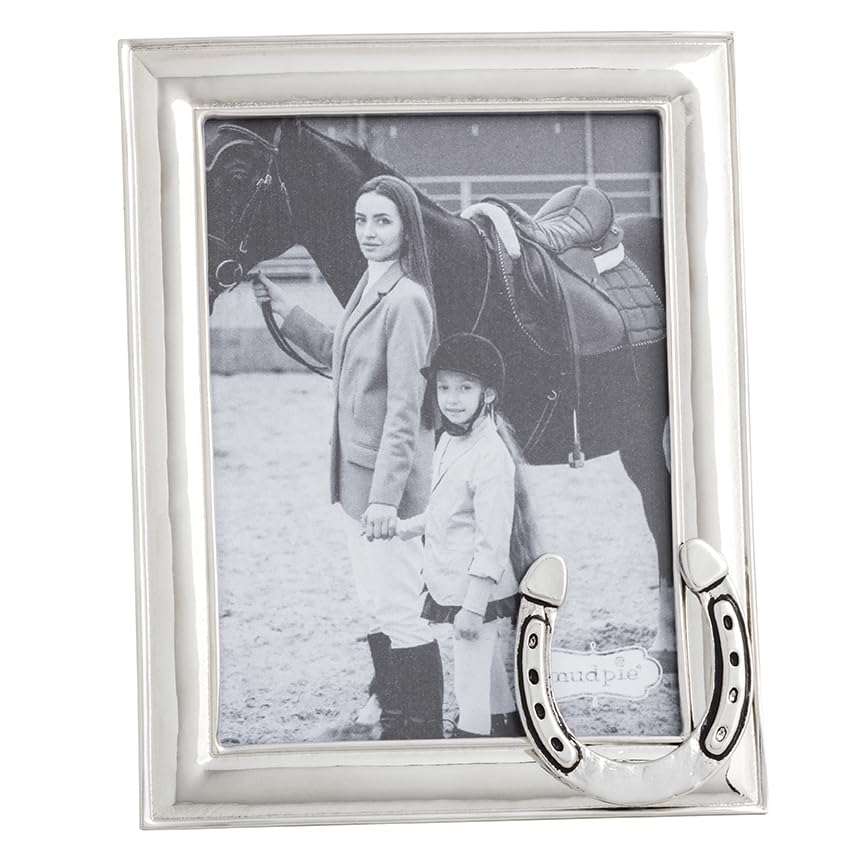 Mud Pie Picture Frame, 4 3/4" x 3 3/4", Silver Rectangle